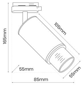 Спот за релсова система MICA 1xGU10/25W/230V 1-фазен бял