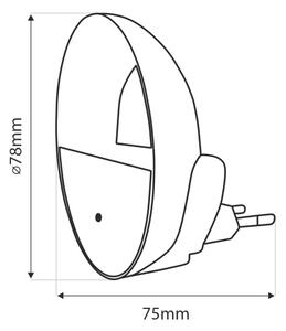 LED Нощна лампа със сензор за здрач LED/0,5W/230V бял