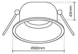 Лампа за вграждане EYE 1xGU10/25W/230V кръгла черна