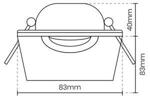Лампа за вграждане EYE 1xGU10/25W/230V квадратна бяла