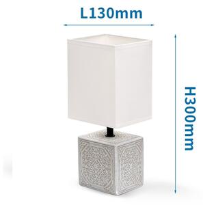 Aigostar - Настолна лампа 1xE14/40W/230V сива/бяла