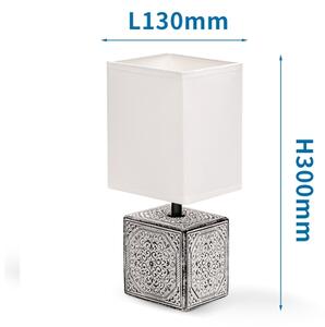Aigostar - Настолна лампа 1xE14/40W/230V сива/бяла