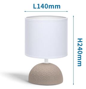 Aigostar - Настолна лампа 1xE14/40W/230V кафява/бяла
