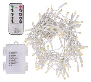 BRILAGI - LED Екстериорни Коледни лампички 120xLED/8 функции/3xAA 9,5m IP44 топло бял