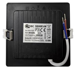 LED Лампа за окачен таван SQUARE LED/6W/230V 4000K 12x12 см черен