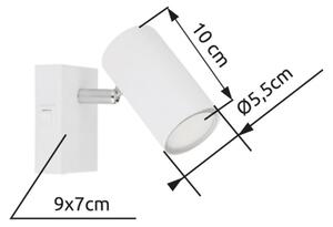 Globo 57911-1W - Стенен спот ROBBY 1xGU10/25W/230V бял