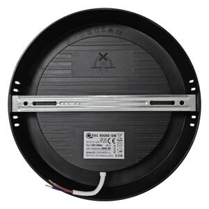 LED Плафониера ROUND LED/18W/230V 4000K Ø 21,7 см черен