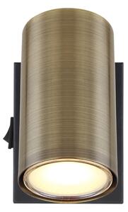 Globo 57911-1M - Стенен спот ROBBY 1xGU10/25W/230V черен/месинг