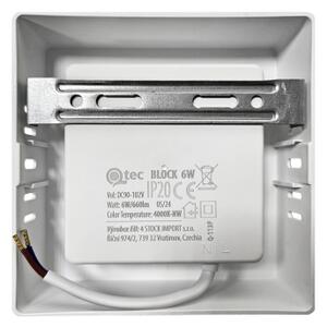 LED Плафониера BLOCK LED/6W/230V 4000K 12x12 см бял