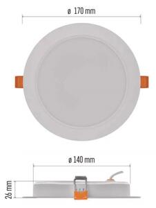 LED Лампа за вграждане LED/18W/230V Ø 17 см бяла