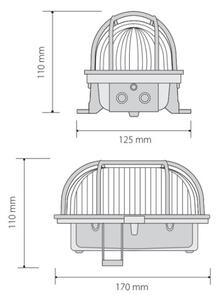 Екстериорна лампа за таван OVAL 1xE27/60W/230V IP44 кафяв