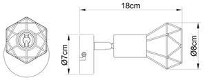 Globo - LED Стенен спот XARA 1xE14/6W/230V черен