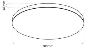 LED Плафониера SLIMI LED/18W/230V IP40 черен