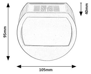 Rabalux 77004 - LED Соларен аплик NARMADA LED/0,5W/1,2V IP44