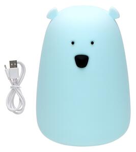 LED RGB детска сензорна лампа BEAR LED/0,8W/5V синя