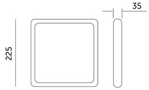 LED Плафон SIGARO SQUARE LED/18W/230V 4000K IP40