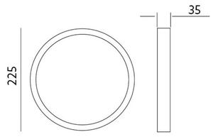 LED Плафон SIGARO CIRCLE LED/24W/230V 4000K IP40