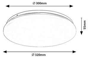 Rabalux 71102 - LED таванен плафон VENDEL LED/18W/230V 3000K 32 cm