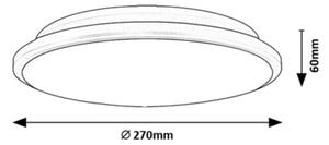 Rabalux 71126 - LED Плафониера ENGON LED/18W/230V 3000K черен 27 см