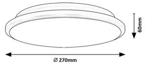 Rabalux 71127 - LED Плафониера ENGON LED/18W/230V 4000K сребрист 27 см