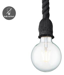 Пендел LEONARDO ROPE 1xE27/10W/230V черен