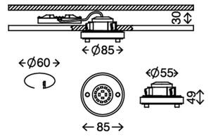 Briloner 7214-019 - LED Лампа за вграждане в баня ATTACH LED/5W/230V IP44