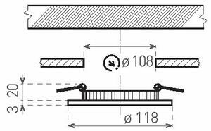 LED Лампа за вграждане в баня VEGA LED/6W/230V 2800K Ø 11,8 см IP44