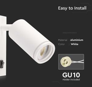 Спот аплик с превключвател 1xGU10/35W/230V бял