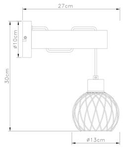 Globo 15534W - Аплик PAULO 1xE27/15W/230V