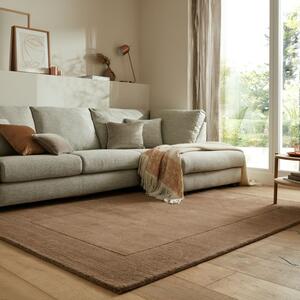 Килим с текстурирана вълнена рамка кафяв 120X170 см, Flair Rugs