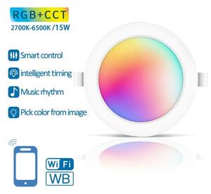 Aigostar -LED RGBW Димируема лампа за вграждане LED/15W/230V 2700-6500K Wi-Fi