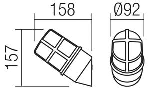Redo 90204 - Екстериорен аплик TRITON 1xE27/28W/230V IP54 черен