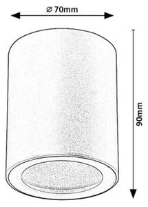 Rabalux 71343 - Таванно осветително тяло KOVEN 1xGU10/35W/230V бяло