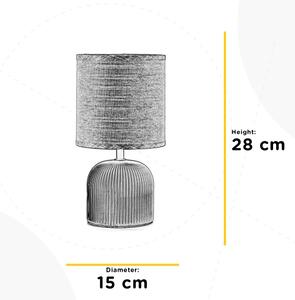 ONLI - Настолна лампа SHELLY 1xE27/22W/230V кафяв 28 см
