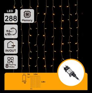 Aigostar - LED външен коледен гирлянд 288xLED/3,6W/230V 1,5x1,8m IP44 топла бяла