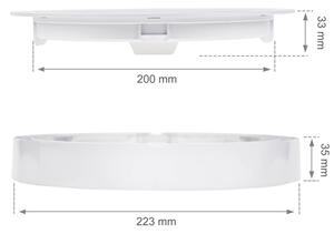 LED Лампа за окачен таван ALGINE 2в1 LED/18W/230V 3000K