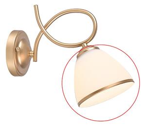 Brilagi - Резервно стъкло за настенна лампа и полилей FRED E27, Ø 13,5 см, крем/златисто