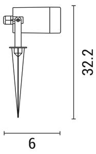 Екстериорна лампа 1xGU10/5W/230V IP65 бял