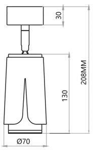 Спот FLOWER 1xGU10/8W/230V бял