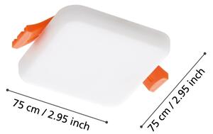Eglo 900966 -LED Лампа за вграждане в баня RAPITA 4,5W/230V 7,5x7,5 см IP65