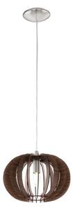 Eglo 95023 - Полилей на кабел STELLATO 1xE27/60W/230V Ø 30 cm кафяв