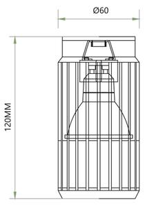 Спот VERTICAL 1xGU10/8W/230V черен