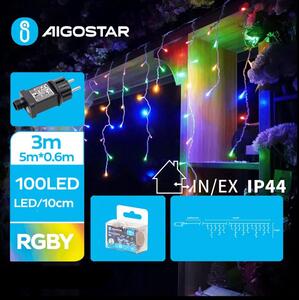 Aigostar - LED Външен светлинен низ 100xLED/8 функции 8x0,6m IP44 многоцветен