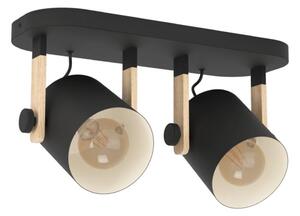 Eglo 43557 - Точково осветително тяло HORNWOOD 2xE27/28W/230V черно