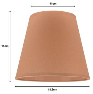 Duolla - Абажур за настолна лампа SOFIA XS E14 пр. 18,5 см кафяв