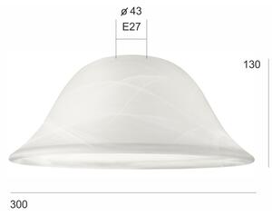 Резервно стъкло SFERA E27 130x300 мм бяло