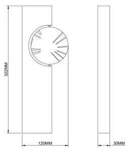 Zuma Line 003064-034753 - LED стенен аплик FLUX LED/3W/230V черно/златно