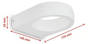 Telefunken 320206TF - LED външно стенно осветително тяло LED/7,5W/230V IP44 бяло