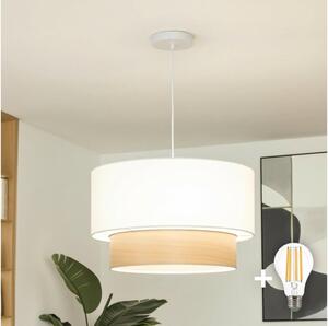 Brilagi - LED полилей на кабел CERIA 1xE27/40W/230V Ø 50 см бял/бежов