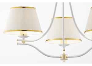 Jupiter 2085 - Полилей на верига SAMBA 3xE27/15W/230V бял/златист